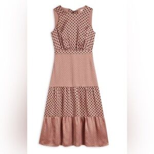 Ted Baker Pink Polka Dot Tiered Maxi Dress